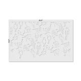 Woodland Birds Allover Wall Stencil - Dimensions