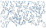 Woodland Birds Allover Wall Stencil