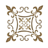 Iron Fleur Accent Wall Stencil