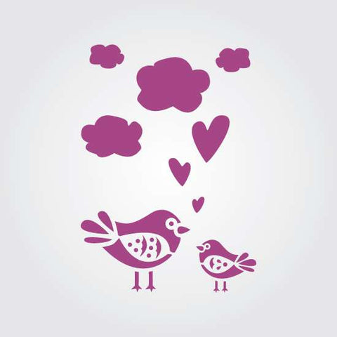 Love Birds Stencil