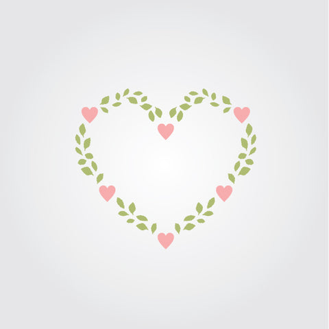 Heart Vine Stencil
