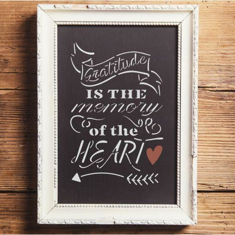 Memory of the Heart Stencil Framed Artwork