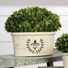 Vintage Fleur De Lis Stencil Planter Accent Stencils