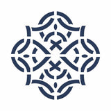Iron Medallion Wall Stencil