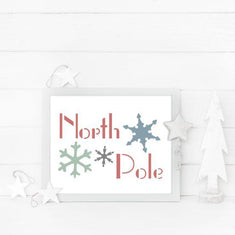 North Pole Craft Stencil