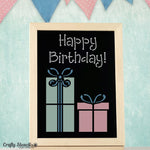 Happy Birthday Craft Stencil Framed