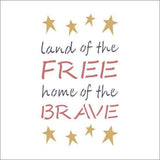 Land Of The Free Craft Stencil