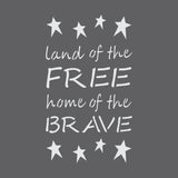 Land Of The Free Craft Stencil
