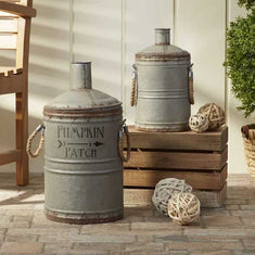 Pumpkin Patch Painted on Tin Jug