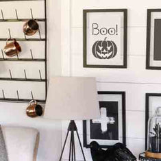 Boo Stencil in Frame