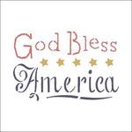 God Bless America Wall Stencil