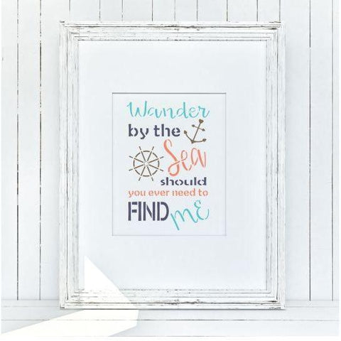 Wander By The Sea Craft Stencil