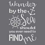 Wander By The Sea Wall Stencil