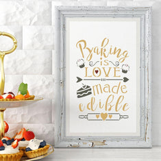 Baking is Love Made Edible Stencil