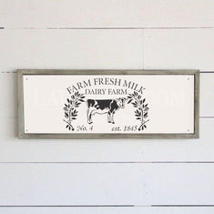 Farm Fresh Milk Stencil