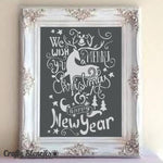 Christmas Wishes Wall Stencil