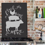 Cluck Moo Oink Craft Stencil
