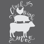 Cluck Moo Oink Craft Stencil