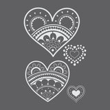 Paper Hearts Wall Stencil