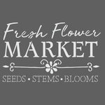 Flower Market Wall Stencil