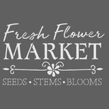 Flower Market Wall Stencil