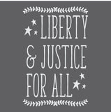 Liberty & Justice for All Craft Stencil