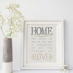 Story of Us Stencil Framed Artwork