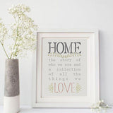 Story of Us Stencil Framed Artwork
