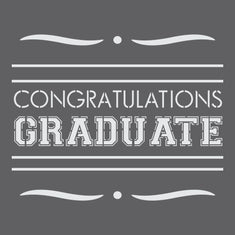 Congratulations Graduate Craft Stencil