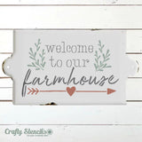 Welcome to Our Farmhouse Craft Stencil