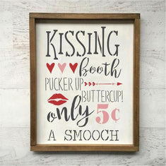 Kissing Booth Wall Stencil