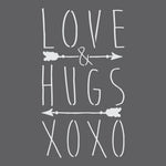 Love and Hugs Valentines Craft Stencil