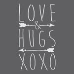 Love and Hugs Valentines Wall Stencil