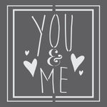 You and Me Wall Stencil