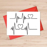 Heart Cardiogram Stencil