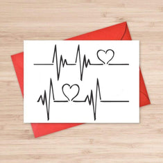 Heart Cardiogram Stencil