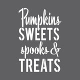 Spooks and Treats Halloween Stencil