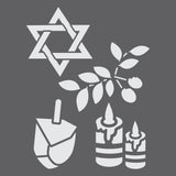 Hanukkah Trinkets Stencil