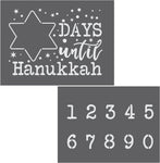 Hanukkah Countdown 2 Piece Stencil Set