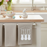 Hangin' With My Peeps Stencil applied to a towel