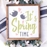It's Springtime Stencil Framed