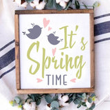 It's Springtime Stencil Framed