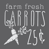 Farm Fresh Carrots Stencil