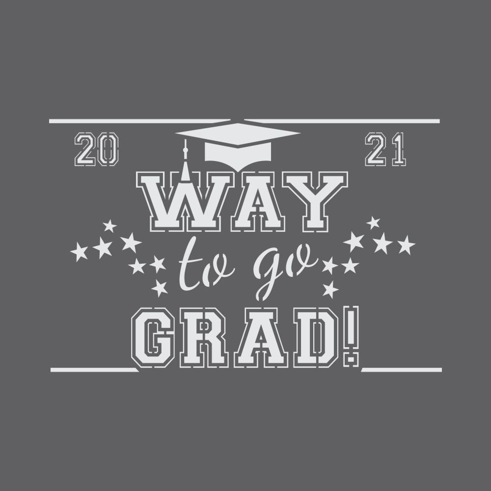 Go Grad Logo Way to Go Grad Yard Sign Stencil
