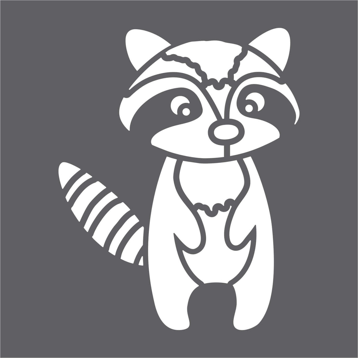 Raccoon Forest Critter Wall Stencil