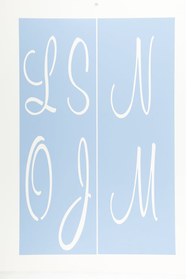 Script Letter Stencil Set