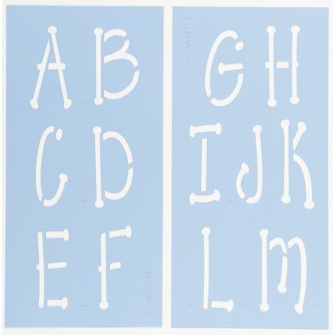 Whimsical Letter Stencil Set