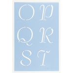 Petticoat Letter Stencil Set O-T