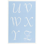 Petticoat Letter Stencil Set U-Z
