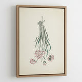 Hanging Chives Herbs Wall Stencil by DeeSigns stenciled onto a framed stretched canvas.